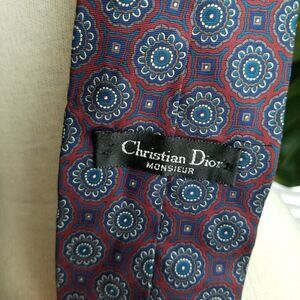 Christian Dior designer paisley silk tie